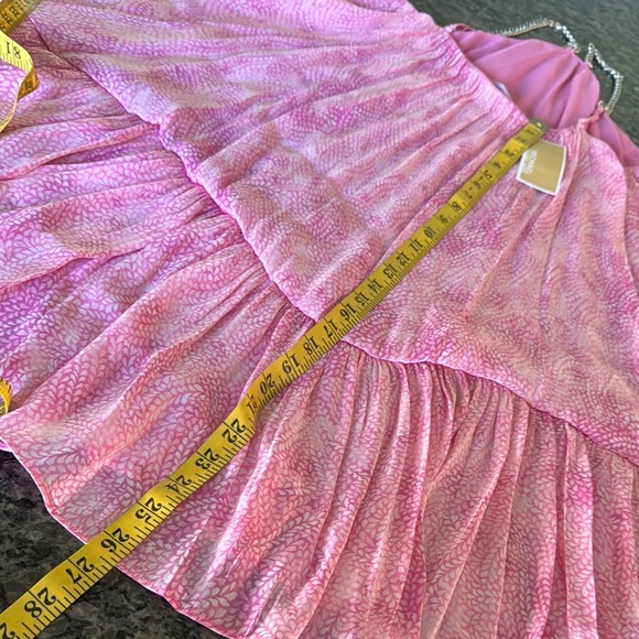 Michael Kors Pink Tiered Sundress with silver chain straps NWT XL - Picture 15 of 16